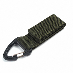 Multifunzionale Molle Cintura in tessuto Arrampicata moschettone fibbia nylon ad alta resistenza appeso a catena zaino chiave Hook - ASUPERMALL características