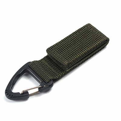 Multifunzionale Molle Cintura in tessuto Arrampicata moschettone fibbia nylon ad alta resistenza appeso a catena zaino chiave Hook - ASUPERMALL
