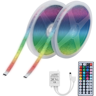 10 m 300 lampada LED intelligente con 5050 RGB perline + controllo chiaro impermeabile luce remota remoto (con batteria) + regolatore EURO