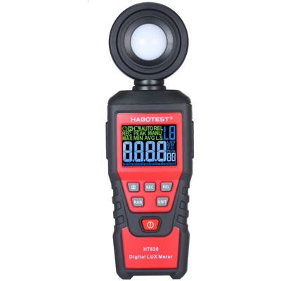 Illuminatore LCD retroilluminato alimentato a batteria con una portata massima di 100.000 lux / footcandle rosso (spedito senza batterie) - ASUPERMALL