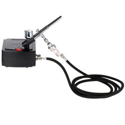 KKmoon 100-240V professionale a gravita a doppia azione Airbrush compressore d'aria Kit per la pittura di arte del manicure del mestiere torta Spray en oferta