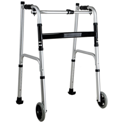 Arms walker laminazione di alluminio a due ruote camminatore walker 5 pollici braccio comoda altezza schienale regolabile adatto per le persone precio