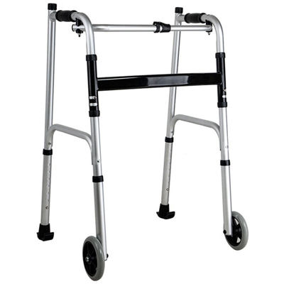 Arms walker laminazione di alluminio a due ruote camminatore walker 5 pollici braccio comoda altezza schienale regolabile adatto per le persone