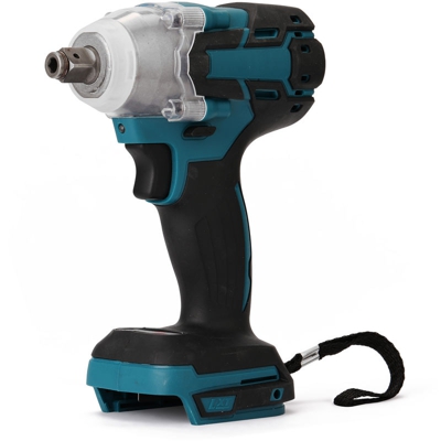 Cacciavite elettrico senza spazzole e ricaricabile, chiave inglese e cacciavite, metallo nudo a doppio uso, blu, spedito senza batteria e spina