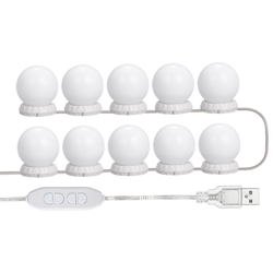 Cosmetico LED specchio Luci Kit 10 lampadine regolabile 10 Luminosita & Mirror stringa della luce 3 modi illuminazione USB per trucco Coiffeuse características