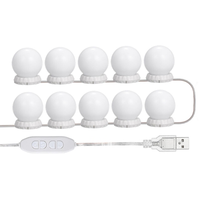 Cosmetico LED specchio Luci Kit 10 lampadine regolabile 10 Luminosita & Mirror stringa della luce 3 modi illuminazione USB per trucco Coiffeuse