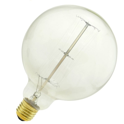 Lampadina Edison di filamenti ad incandescenza E27 220VAC 60W 125x170mm G125 paralleli - Primematik