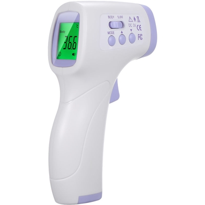 Senza contatto schermo LCD ad infrarossi Termometro frontale senza batterie - ASUPERMALL