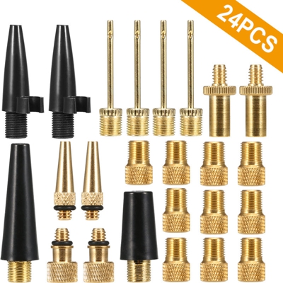 Adattatore valvola Bike Set Bike della valvola del pneumatico Converter Kit Presta a Dunlop Schrader per Presta Valve beccuccio di raccordo ago Kit