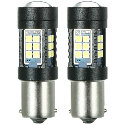 1156 27SMD 3030 di direzione a LED bianco segnale / Back Up lampada della lampadina, 2 confezioni - ASUPERMALL