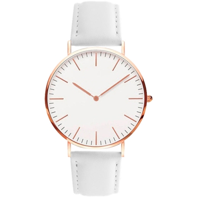 Moda Donna Uomo Semplice Ultra-sottile orologio minimalista casual in pelle cinturino da polso - ASUPERMALL