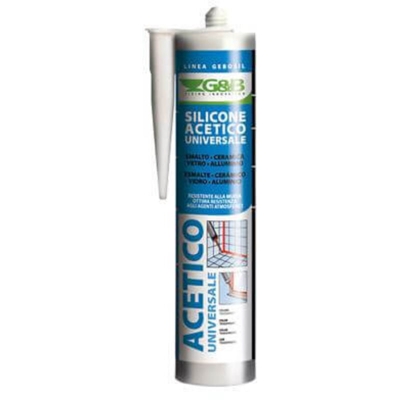 G&b Fissaggi - Silicone acetivo bianco 280 ml - G & B FISSAGGI
