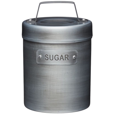 Kitchencraft industriale da cucina in stile vintage metal Tea Caddy, metallo, Grey, 10.5 x 11 x 17 cm - KITCHEN CRAFT