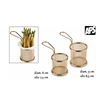 Aps Cestino pr Frittura Rame Tondo 8cm