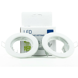 AGS - 2 supporti fissi GU10 Round White características