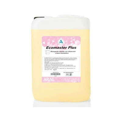 Ecomaster Plus Detergente Liquido Concentrato per Lavatrici Enzimatico Prodotto Italia di Qualità 22kg - ARAL