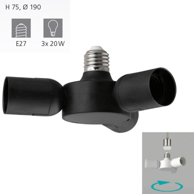 Eglo Rueda Accessorio 3Xe27 Nero 98279