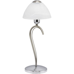 LAMPADA DA TAVOLO MILEA IN VETRO E NICKEL 1X60W ATTACCO E14 89825 - Eglo en oferta