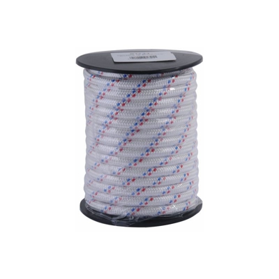 Machieraldo - Treccia Pp mm 8 m 15 Bianca Fili Blu/Rossi - PLAM