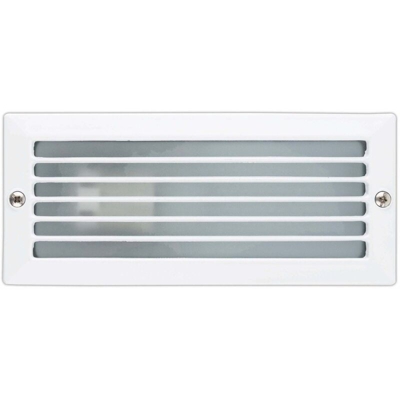 Faro Segnapasso Da Incasso Rettangolare Con Griglia Colore Bianco 40W Attacco E27 71480