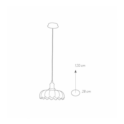 Sospensione Sandiego Bianco 1Xe27 28Cm - INTEC
