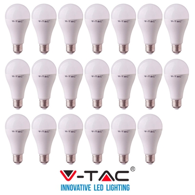 10 Lampadine Led 9 W E27 V-Tac Bianco Caldo Naturale Freddo