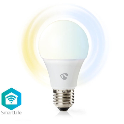 LAMPADINA LED WiFi SMART E27 BIANCO DA CALDO A FREDDO 9W 800LM A+ APP ALEXA GOOGLE HOME - NEDIS