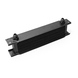 Wiltec - Radiatore nero dell'olio universale alluminio 10 file alette per raffreddamento olio motore precio