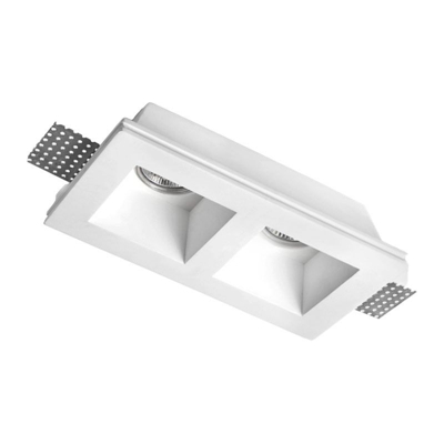 Faretto doppio in Gesso ad incasso quadrato Century JESSY2-SQ2112