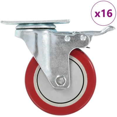 Ruote Girevoli 16 pz 100 mm - VIDAXL