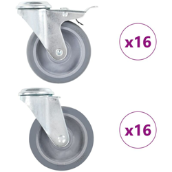 Ruote Girevoli con Foro per Bullone 32 pz 100 mm - VIDAXL precio