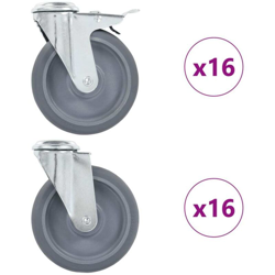 Ruote Girevoli con Foro per Bullone 32 pz 125 mm - VIDAXL en oferta