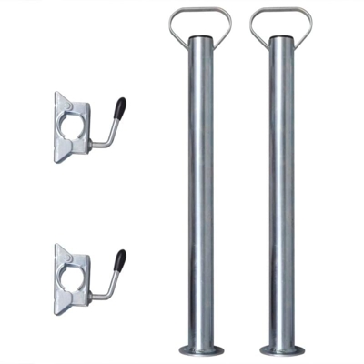 Tubi Supporto 2 pz 2 Morsetti Divisori per Ruota Sostegno 48 mm - VIDAXL