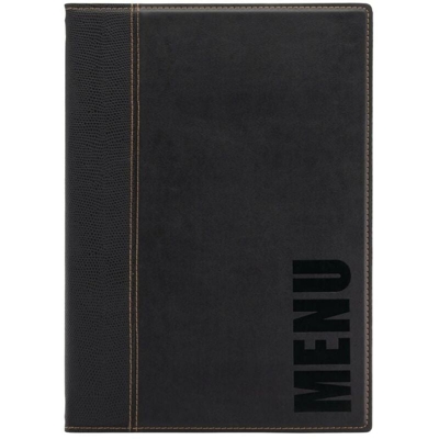 Securit - Menu moderno Holder - A4 a colori: nero. 1 Inserire (4 pagine).