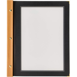 Securit legno porta menu A4 con 2 inserti double-face, nero (mc-wra4-bl), Nero, 370 x 260 x 15mm. en oferta