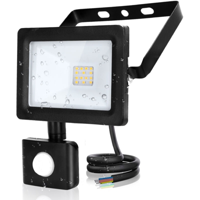 Faro Led Con Sensore Di Movimento 10W Smd 4000K Naturale Ip65 Esterni Aigostar