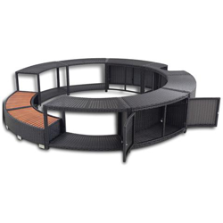 Bordo Vasca Da Spa In Polirattan Nero precio