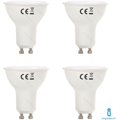 4x LAMPADINA LED GU10 8W 6400K BIANCO FREDDO A+ 600LM FASCIO 120° 160° AIGOSTAR A5