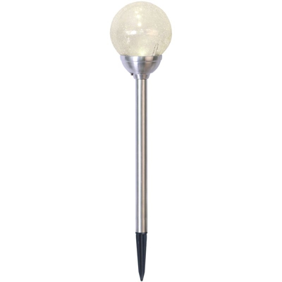 STAR decorazione giardino, – Lampada per sentiero a LED a energia solare, con sfera in acciaio inox, rame, 12 x 12 x 45 cm, 479 – 27 - TEC-STAR