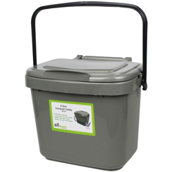 5L compostiera con Guida al compostaggio, grigio argento - All-green precio