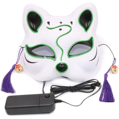 Fox di colore mezzo della maschera di protezione 10 festa di Halloween Led neon glow in the abiti tonalita scura maschera di Cosplay della mascherina