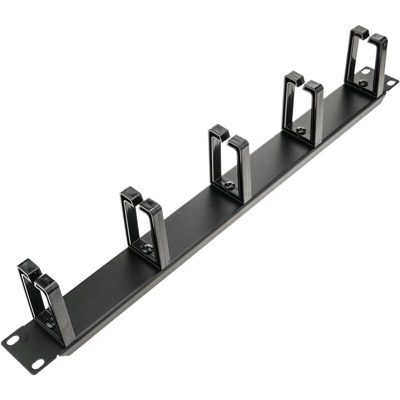 RackMatic - Pannello passacavi per rack 19" 1U con 5 anelli per la gestione dei cavi