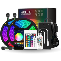 WIFI led impostati 5050RGB colorato comando vocale controllo della luce con tempi di lampada potenza APP 300 luci 10 m impermeabile +24 + pulsante di en oferta