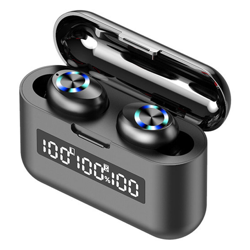 Bluetooth auricolare senza fili indicatore della batteria dell'auricolare binaurale inglese TWS5.0 tocco auricolare X35 nero - ASUPERMALL en oferta