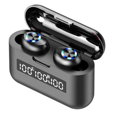 Bluetooth auricolare senza fili indicatore della batteria dell'auricolare binaurale inglese TWS5.0 tocco auricolare X35 nero - ASUPERMALL