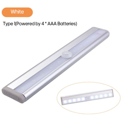 Intelligenti di rilevamento luci armadio luce notte del corpo della lampada ricaricabile corpo del sensore sensore guardaroba portato 1.8W bianco características