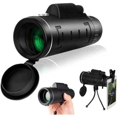 40X60 alta potenza telescopio monoculare per Bird Watching con Compass Smartphone Adapter e treppiede per Bird Watching Camping - ASUPERMALL