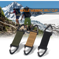 Multifunzionale Molle Cintura in tessuto Arrampicata moschettone fibbia nylon ad alta resistenza appeso a catena zaino chiave Hook - ASUPERMALL en oferta