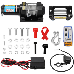 Da 4000Lbs elettrico di recupero Winch Kit Mtb rimorchio del camion verricelli auto DC12V A Distance Control - ASUPERMALL precio