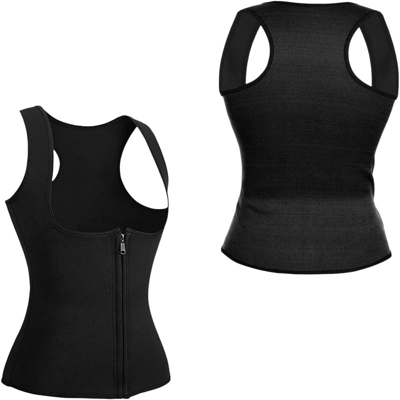 Perdita di donne in neoprene Sauna maglia della vita Trainer Slim corsetto Peso Compressione Body Shaper Vest - ASUPERMALL